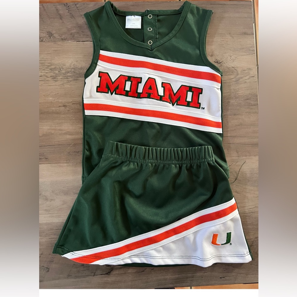 Miami Kids Green Cheerleader Top